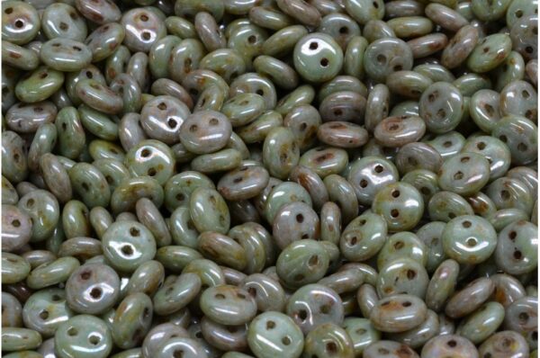 2 Hole Lentil Beads 6x6mm - Image 1