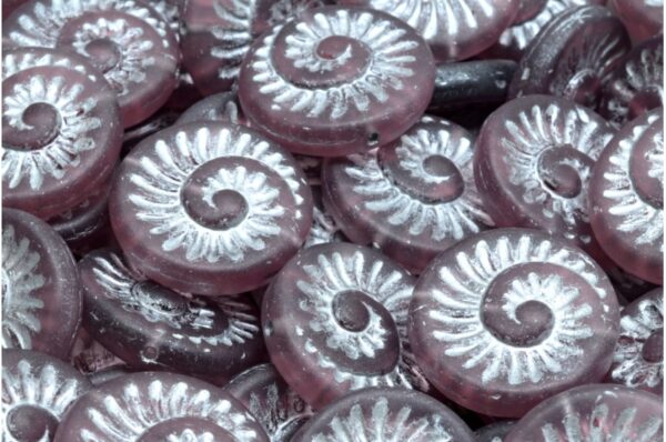 Fossil Shell Beads 18x18mm - Image 1