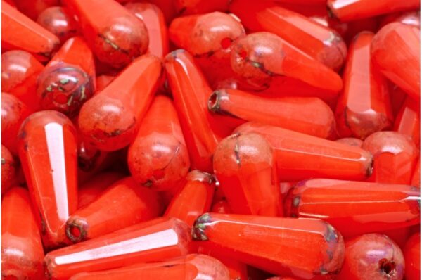 Firepolished Drop Beads 20x9mm - Image 1