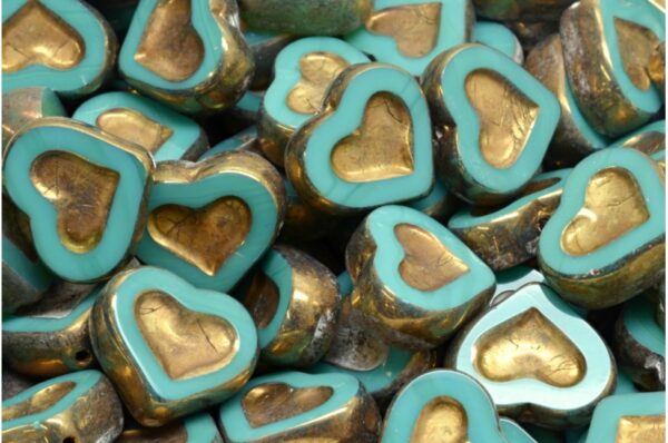 TCB Heart Beads 14x12mm - Image 1