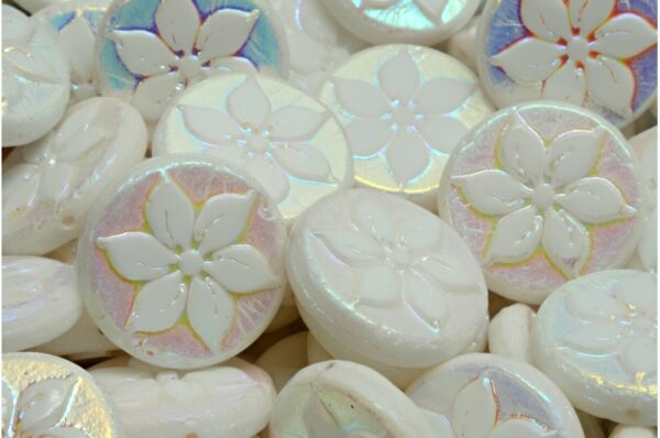 Flower Coin Beads 18x18mm - Image 1