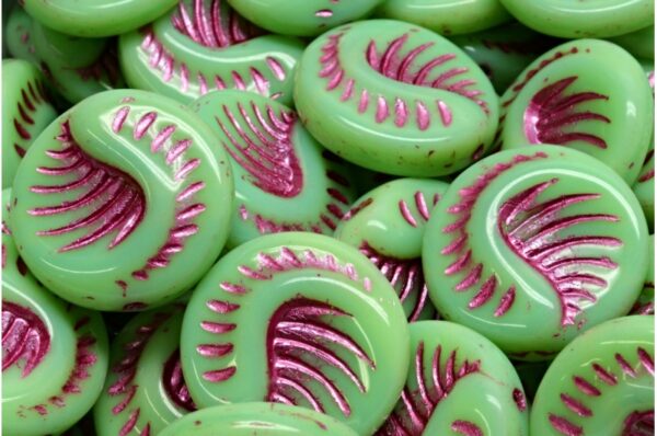 Fossil Coin Beads 19x19mm - Imagen 1
