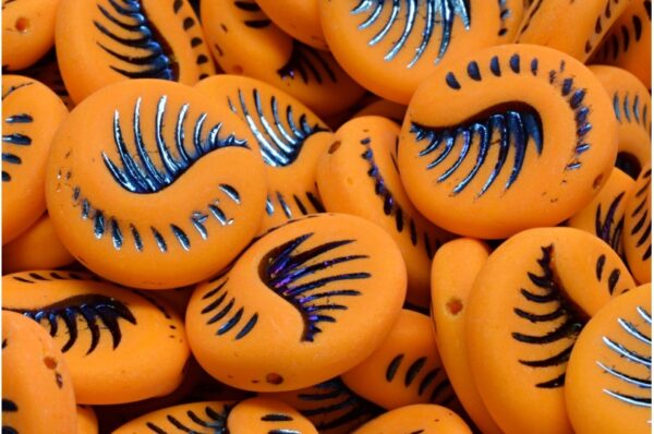 Fossil Coin Beads 19x19mm - Imagen 1