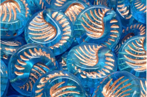 Fossil Coin Beads 19x19mm - Imagen 1