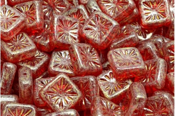 Squared Kiwi Beads 10x10mm - Image 1