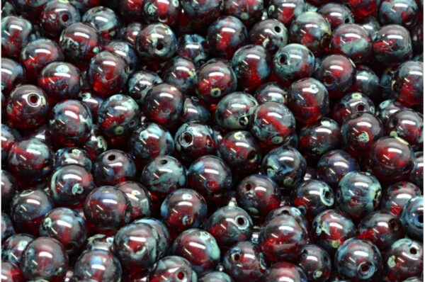 Round Druck Beads 6mm - Imagen 1