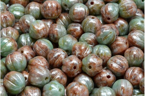 Melon Beads 8x8mm - Image 1