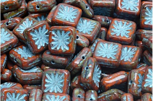 Squared Kiwi Beads 10x10mm - Image 1