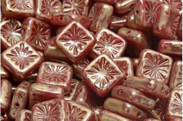 Squared Kiwi Beads 10x10mm - Image 1