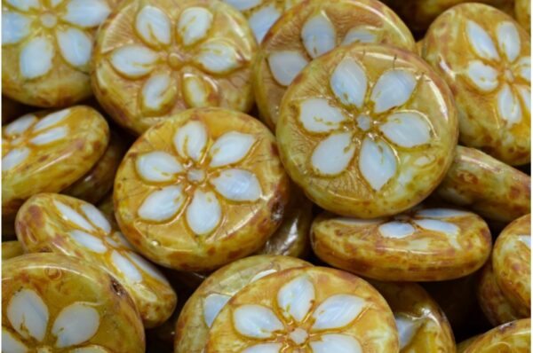 Flower Coin Beads 18x18mm - Imagen 1