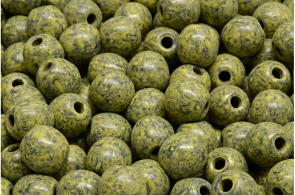 Round Druck Beads with BIG HOLE 2,0mm - Image 1