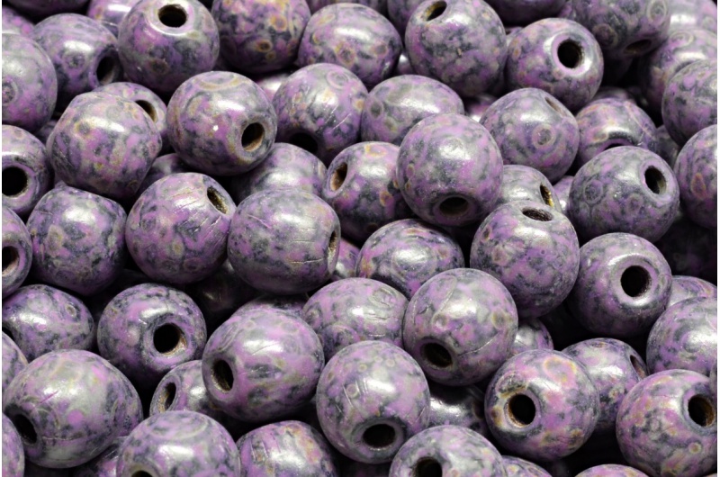 63547_111-19003-08x08-23980-86800-33306-jpg_1 Round Druck Beads with BIG HOLE 2,0mm - Image 1