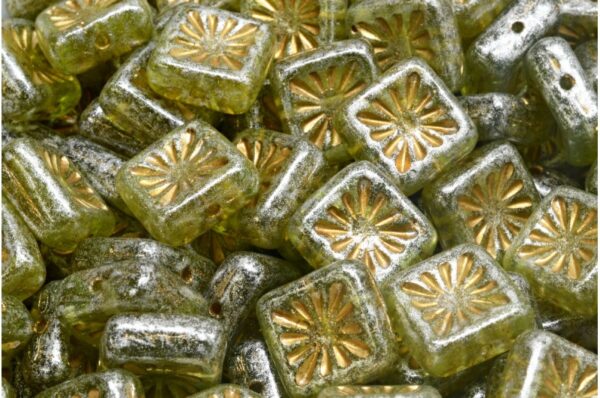 Squared Kiwi Beads 10x10mm - Imagen 1