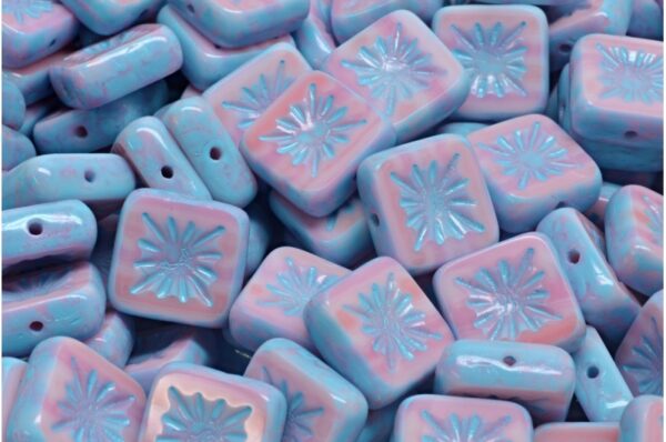 TCB Squared Kiwi Beads 10x10mm - Imagen 1
