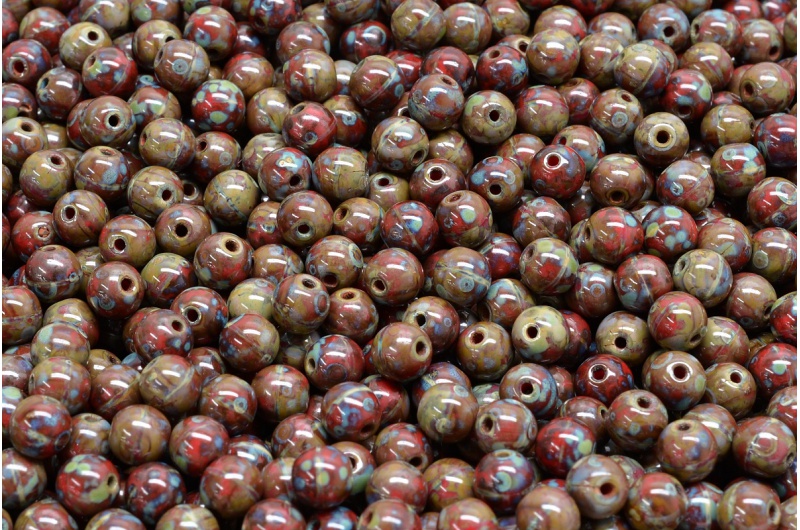 7305_111-19001-04x04-93200-86805-jpg_1 Round Druck Beads 4mm - Image 1