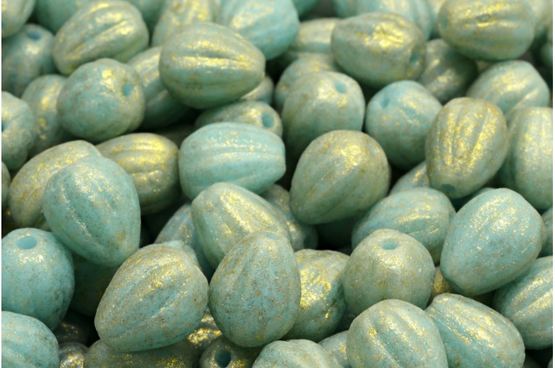 27742_111-30283-11x09-61400-etch-56902-jpg_1 Drop Melon Beads 11x9mm - Image 1