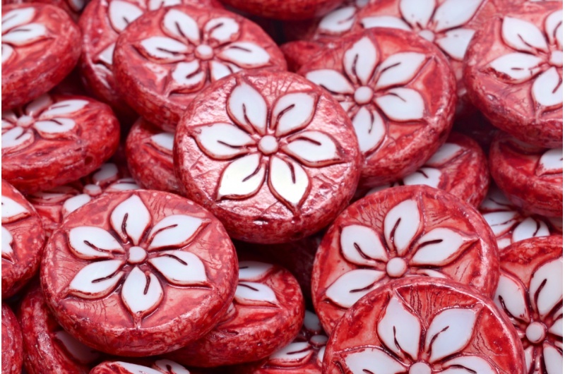 42693_991-99131-18x18-02020-04310-jpg_1 Flower Coin Beads 18x18mm - Image 1