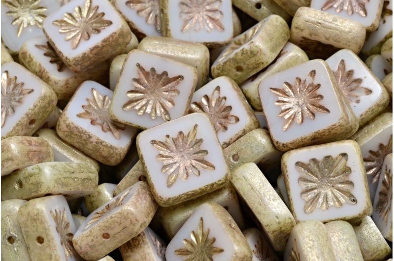 51304_991-99116-10x10-03000-04324-jpg_1 TCB Squared Kiwi Beads 10x10mm - Image 1