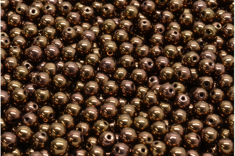 Round Druck Beads 4mm