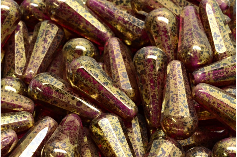 Firepolished Drop Beads 20x9mm