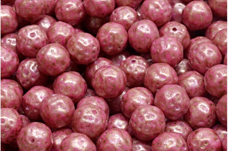 Fancy Round Druck Beads 8x8mm