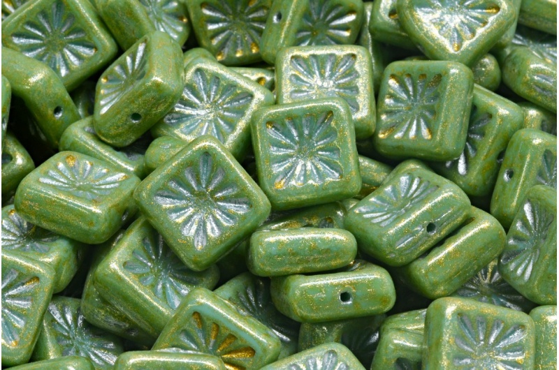 59094_111-99116-10x10-63130-54301-34302-jpg_1 Squared Kiwi Beads 10x10mm - Image 1