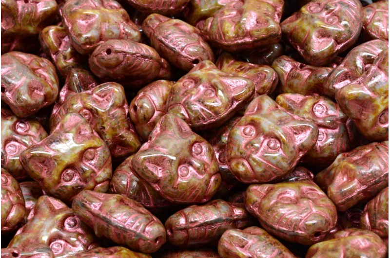 Cat Head Beads  13mm