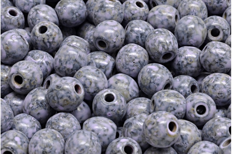 63546_111-19003-08x08-23980-86800-33305-jpg_1 Round Druck Beads with BIG HOLE 2,0mm - Image 1