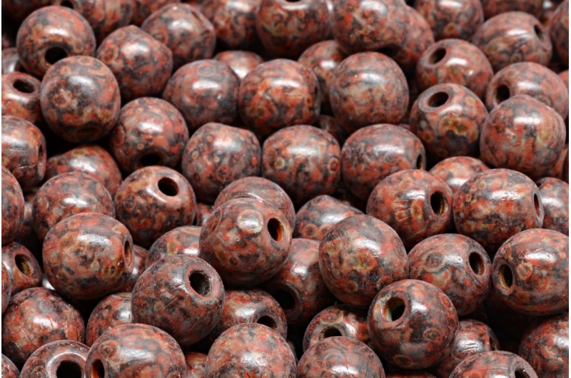 63548_111-19003-08x08-23980-86800-33307-jpg_1 Round Druck Beads with BIG HOLE 2,0mm - Image 1