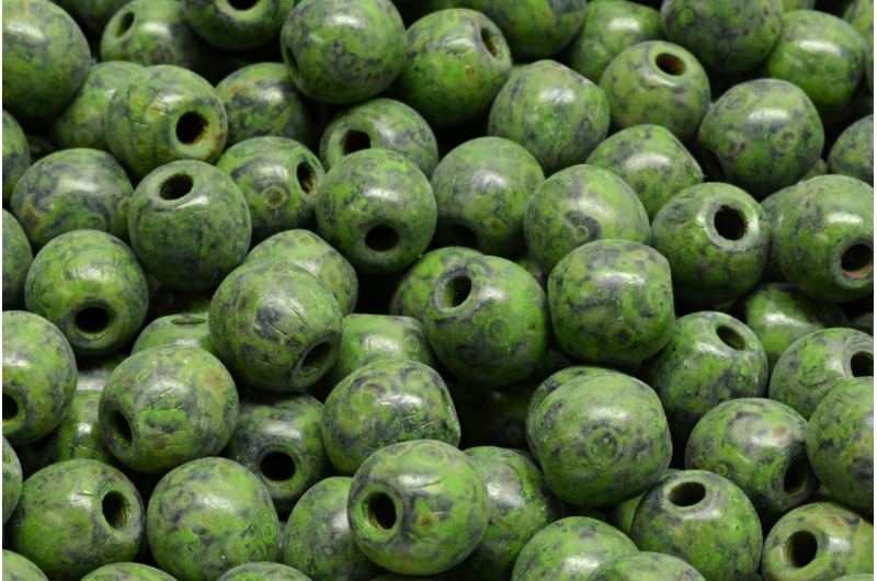 63552_111-19003-08x08-23980-86800-33311-jpg_1 Round Druck Beads with BIG HOLE 2,0mm - Image 1