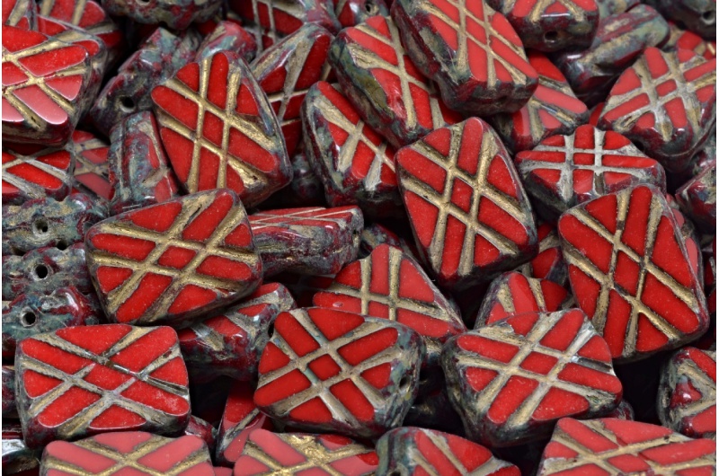 TCB Designed Rectangle Beads 12x8mm